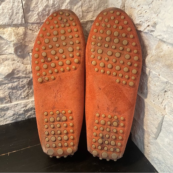 M. Gemi moccasin kiltie driving loafers suede salmon women’s shoes slip on - Picture 6 of 7